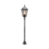 1113 vejlampe, trykstøbt aluminium, sort-sølv