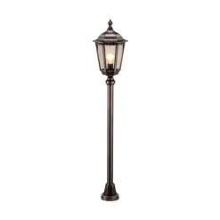 1123 vejlampe, trykstøbt aluminium, sort-kobber
