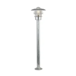 Vejlampe X Conrad, sølv, IP44, højde 51 cm, stål