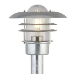Vejlampe X Conrad, sølv, IP44, højde 51 cm, stål