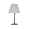 Venice I LED-bordlampe, IP44, hvid/sølv