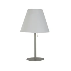 Venice I LED-bordlampe, IP44, hvid/sølv