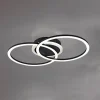 Venida LED-loftlampe i ring-design, sort