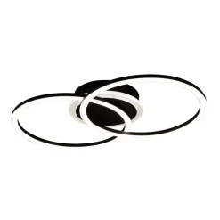Venida LED-loftlampe i ring-design, sort