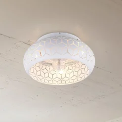 Ventilator med lys Bidar, hvid, DC, støjsvag, 50 cm, fjernbetjening