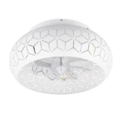 Ventilator med lys Bidar, hvid, DC, støjsvag, 50 cm, fjernbetjening