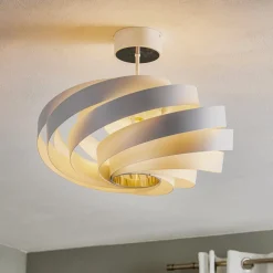 Vento loftlampe, hvid, metal, Ø 50 cm