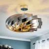 Vento loftlampe, krom nikkelfarvet, Ø 60 cm, metal