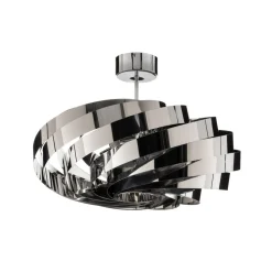 Vento loftlampe, krom nikkelfarvet, Ø 60 cm, metal