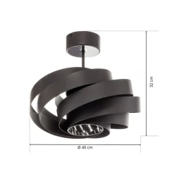 Vento loftlampe, sort, Ø 40 cm, metal, E27