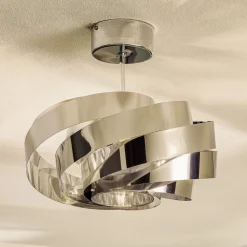 Vento loftslampe, krom nikkelfarvet, Ø 40 cm, metal