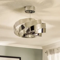 Vento loftslampe, krom nikkelfarvet, Ø 40 cm, metal