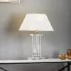 Veronique bordlampe, bred fod, creme/guld