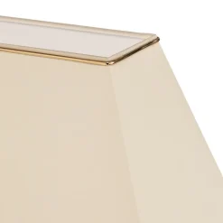 Veronique bordlampe, bred fod, creme/guld