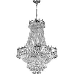 Versailles krystal-lysekrone, krom, 55 cm
