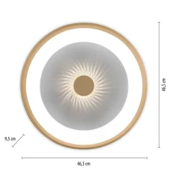 Vertigo LED-loftslampe, CCT, Ø 46,5 cm, messing