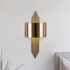 Væglampe 619-A, antik guldfarve, metal, højde 75 cm