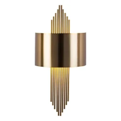 Væglampe 619-A, antik guldfarve, metal, højde 75 cm