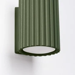 Væglampe ALORA, højde 10 cm, olivengrøn, metal, 1 x GU10