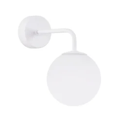 Væglampe Astral, hvid, udspring 22 cm, stål/glas