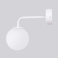 Væglampe Astral, hvid, udspring 22 cm, stål/glas
