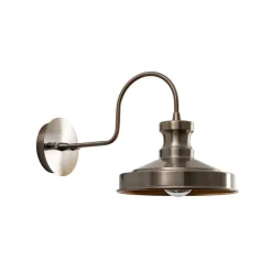 Væglampe Berceste, guld, metal, højde 23 cm, E27