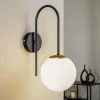 Væglampe Berlin sort/messing