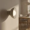Væglampe Bibi K1, beige, stål/glas, Ø 18 cm