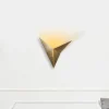 Væglampe Bird 3203, antik guld, metal, trekantet