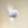 Væglampe Bullet op/ned i keramik i hvid