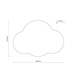 Væglampe Cloud, grøn, metal, 38 cm bred, 2 lyskilder, G9