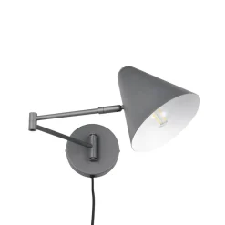 Væglampe Cosima, antracit, udhæng 54 cm, metal