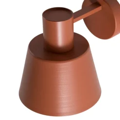 Væglampe Dunka, teglrød, 1 lyskilde, stål, højde 17 cm