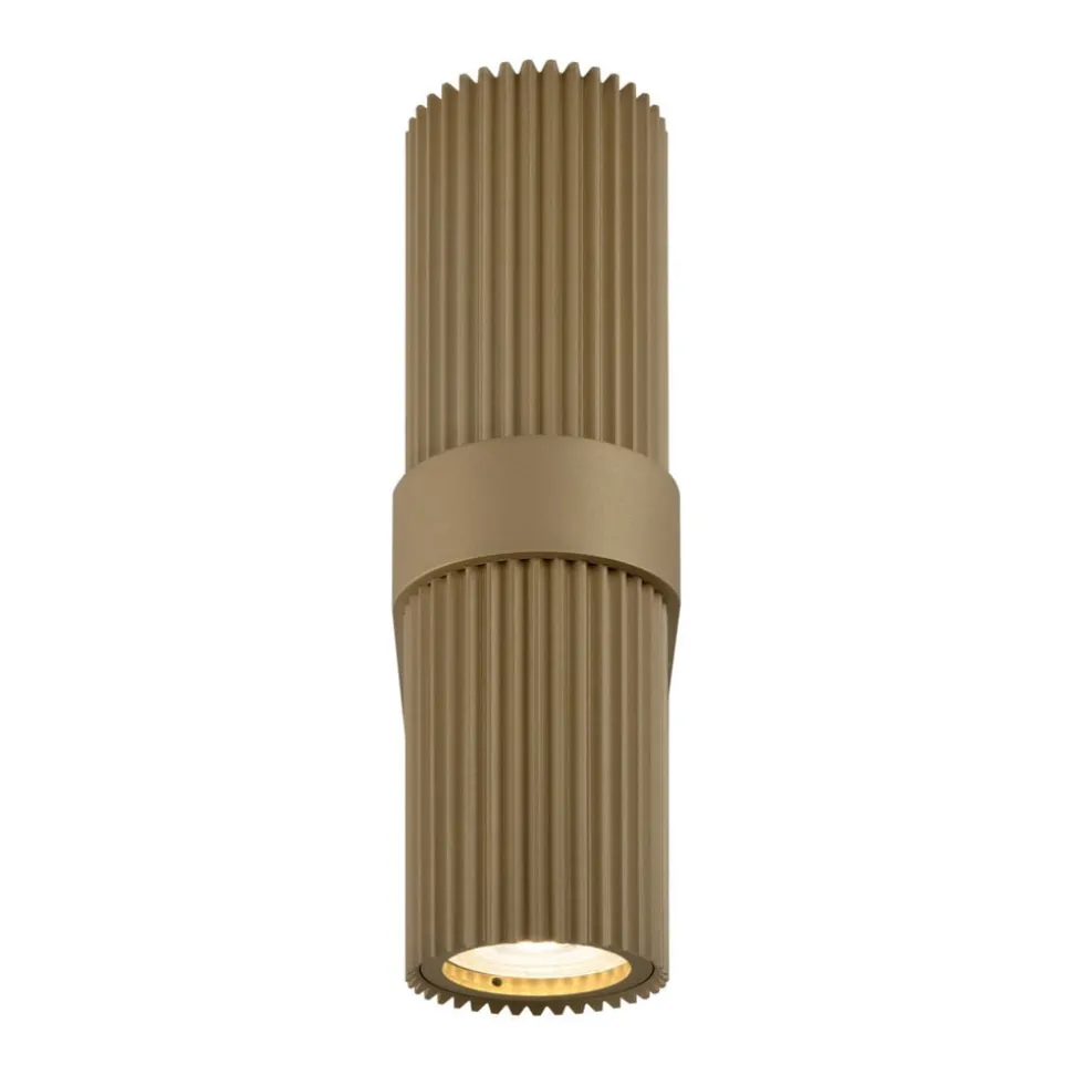 Væglampe DYNAMICS, guldfarvet, højde 23 cm, metal op/ned