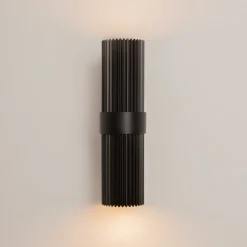 Væglampe DYNAMICS, sort, højde 23 cm, metal, op/ned