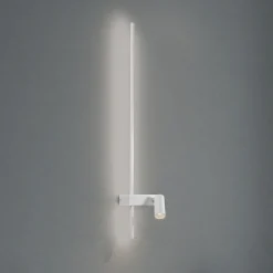 Væglampe EASY LEFT, hvid, bredde 80 cm, metal, GU10 + LED