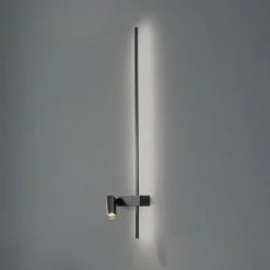 Væglampe EASY RIGHT, sort Bredde 80 cm Metal GU10 + LED