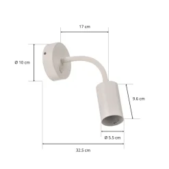 Væglampe Eye Flex S, hvid