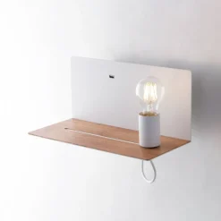 Væglampe Flash, hvid, bredde 33 cm, aluminium
