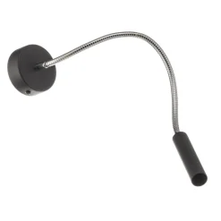 Væglampe Flexa med fleksibel arm, sort