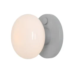 Væglampe Flo, grå, Ø 19 cm, glas