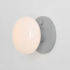 Væglampe Flo, grå, Ø 19 cm, glas