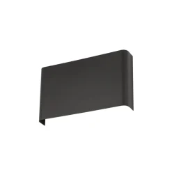 Væglampe Haga, mørkegrå, metal, 25 cm bred, G9