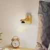 Væglampe Haro med glasskærm, eg/hvid