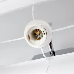 Væglampe Jettka med tekstilskærm og kontakt