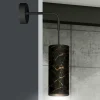 Væglampe Joni, tekstil, 1 lyskilde sort marmoreret