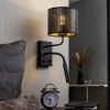 Væglampe Jovin med 1 lyskilde og spot, sort/guld