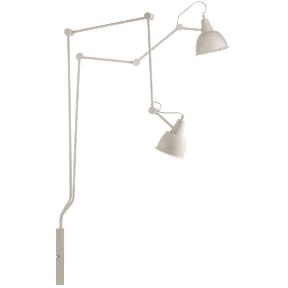 Væglampe 814, justerbar, 2 lyskilder, hvid