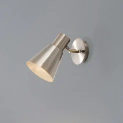 Væglampe Kem, messing, metal, højde 22 cm, E27