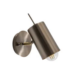 Væglampe Kem, messing, metal, højde 23 cm, E27